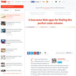 5 Web Apps for Finding The Perfect Color