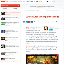 10 Web Apps to Simplify your Life