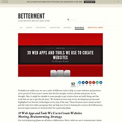 39 Web Apps and Tools We Use to Create Websites
