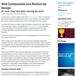 Web Components and Bottom-Up Design