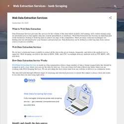 Web Data Extraction Services