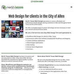 Web Design for clients in the City of Allen