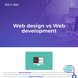 Web design vs Web development