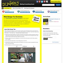 Web Design For Dummies Cheat Sheet