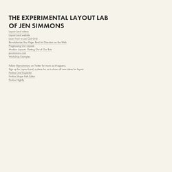 Web Design Experiments by Jen Simmons