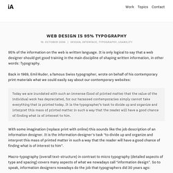 iA » Web Design is 95% Typography