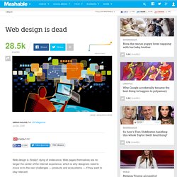 Web design is dead