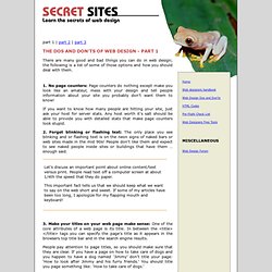 Web design secrets: Learn the secrets of web design