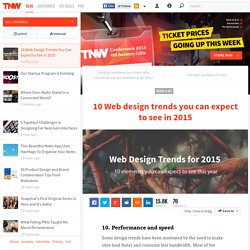 10 Web Design Trends You Can Expect to See in 2015