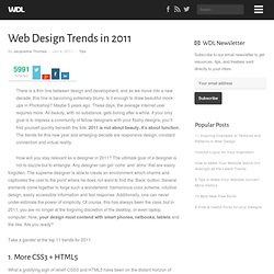 Web Design Trends in 2011