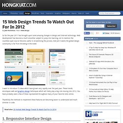 15 Web Design Trends to Watch Out For in 2012