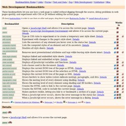 Web Development Bookmarklets