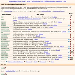 Web Development Bookmarklets