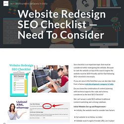 Website Redesign SEO Checklist — Need To Consider