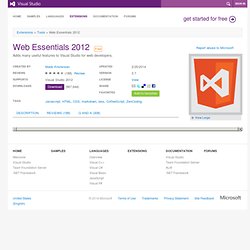 Web Essentials 2012 extension