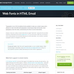 Web Font Support in Email Clients