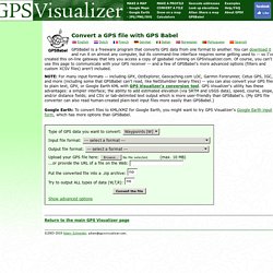 Web interface to GPSBabel