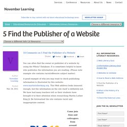 Web Literacy - Publisher of a Website