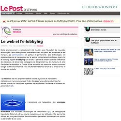 Le web et l'e-lobbying - Idnition sur LePost.fr (12:00)
