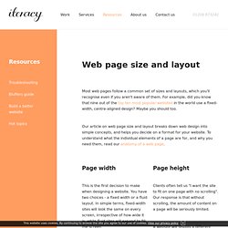 Web page size and layout : Iteracy - web design and development partners in Cornwall