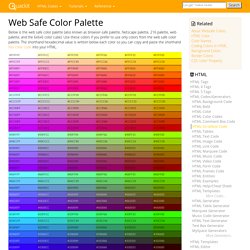 Web Safe Color Palette