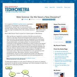 Web Science: Do We Need a New Disc