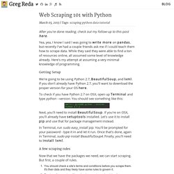 Web Scraping 101 with Python