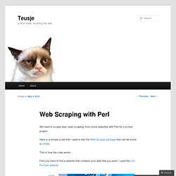 Web Scraping with Perl