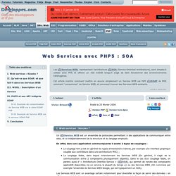 Web Services avec PHP5 : SOA