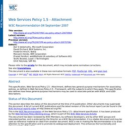 Web Services Policy 1.5 - Attachment