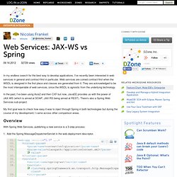 Web Services: JAX-WS vs Spring