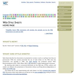 C's Web Style Sheets - W3.org
