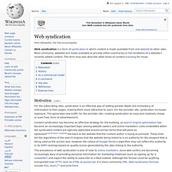 Web syndication
