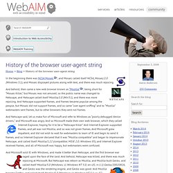 History of the browser user-agent string