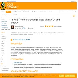 ASP.NET WebAPI: Getting Started with MVC4 and WebAPI