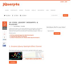 10 Cool jQuery WebApps & Plugins