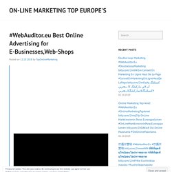 #WebAuditor.eu Best Online Advertising for E-Businesses,Web-Shops