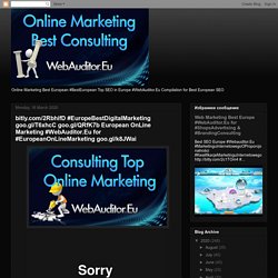 bitly.com/2RbhifD #EuropeBestDigitalMarketing goo.gl/T6xhcC goo.gl/QRfK7b European OnLine Marketing #WebAuditor.Eu for #EuropeanOnLineMarketing goo.gl/k8JWai