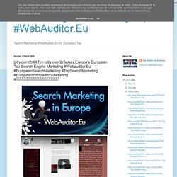 bitly.com/2r4XTjm bitly.com/2r5eAes Europe's European Top Search Engine Marketing #Webauditor.Eu #EuropeanSearchMarketing #TopSearchMarketing #EuropeanfromSearchMarketing #शोधविपणनसल्लादुकाने