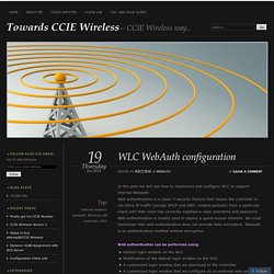 WLC WebAuth configuration