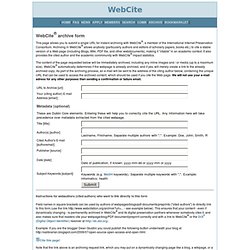 WebCite archive page