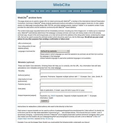 WebCite archive page