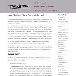 How To Host Your Own Webcomic | The Comic Art and thinking of D.J. Coffman