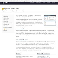 Cyotek WebCopy - Copy websites locally for offline browsing