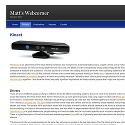 Matt's Webcorner - Kinect Sensor Programming