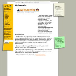 Webcrawler Metasuche. Beschreibung auf Suchfibel.de