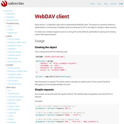 WebDAV client - sabre/dav