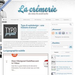 Typo & webdesign : une histoire d’amour