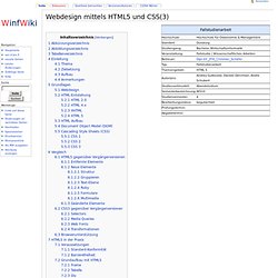 Webdesign mittels HTML5 & CSS