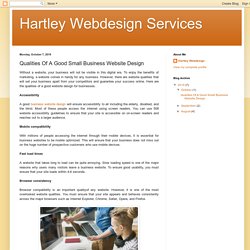 Hartley Webdesign Services: Qualities Of A Good Small Business Website Design